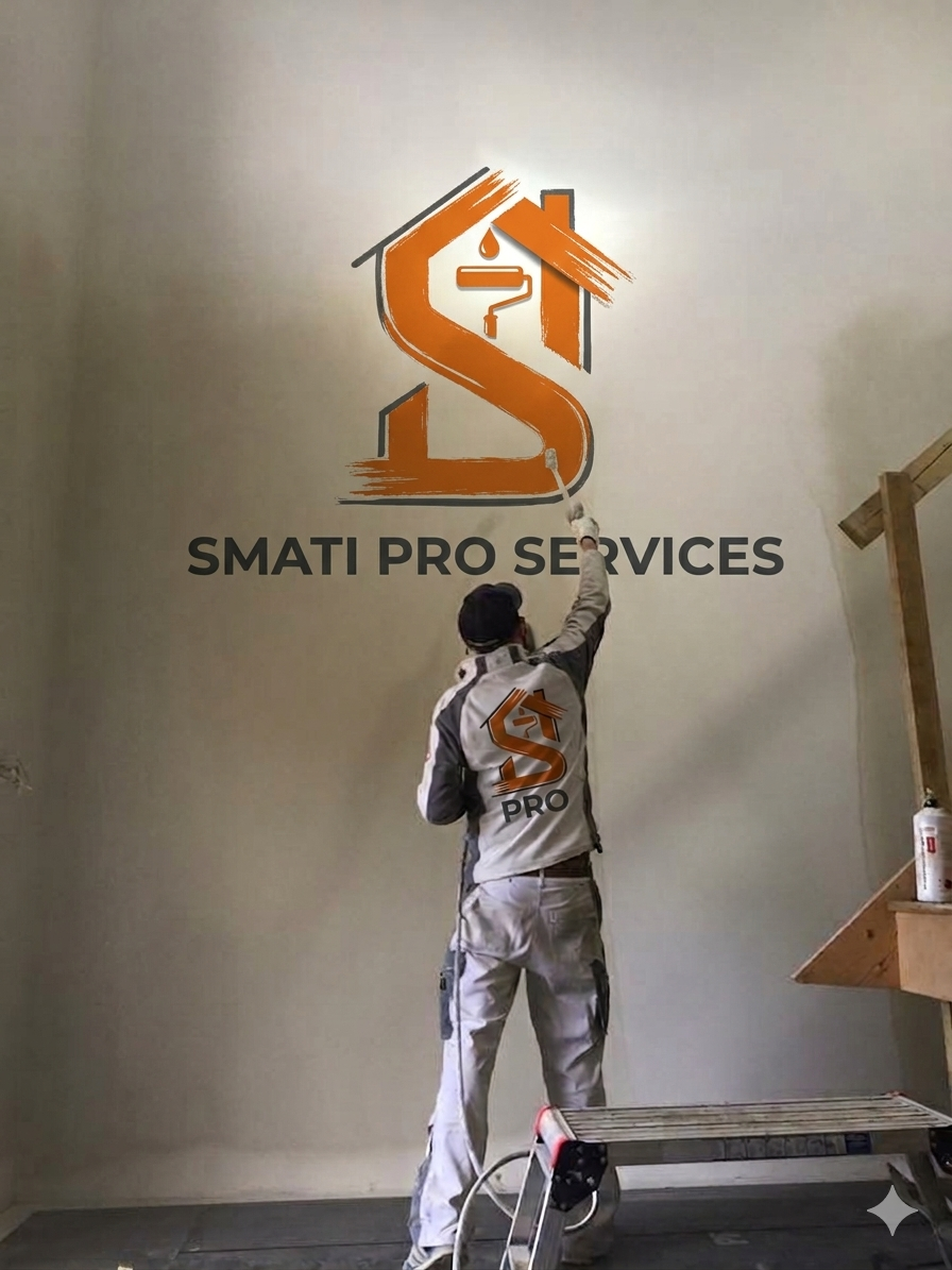 Mohamed Smati, peintre SmatiProServices, en pleine intervention sur un chantier à Muret